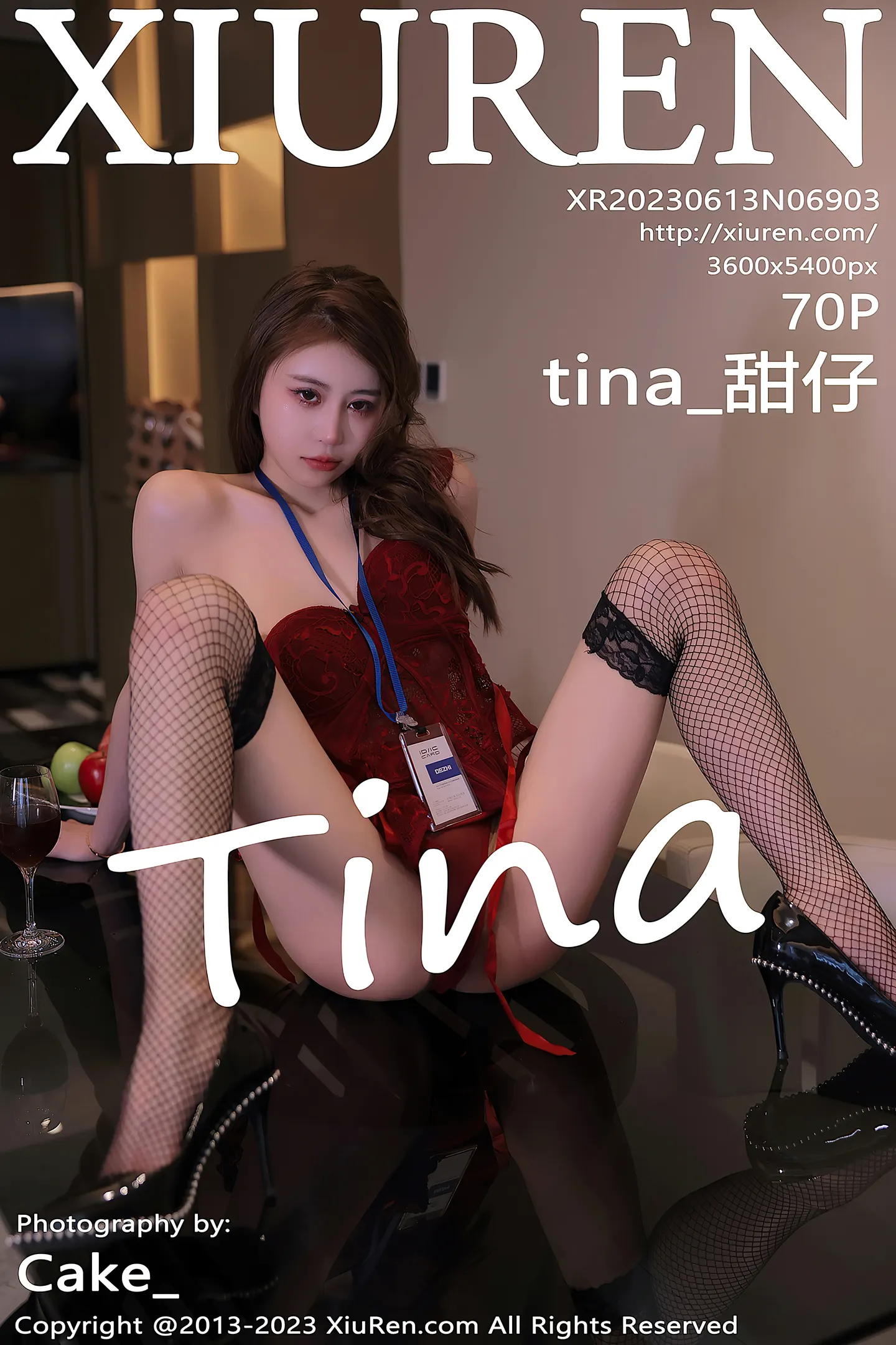 [XiuRen秀人网]No.6903_模特tina_甜仔半脱露性感红色蕾丝情趣内衣秀凹凸身材诱惑写真70P-秀人网 - XiuRen.Space